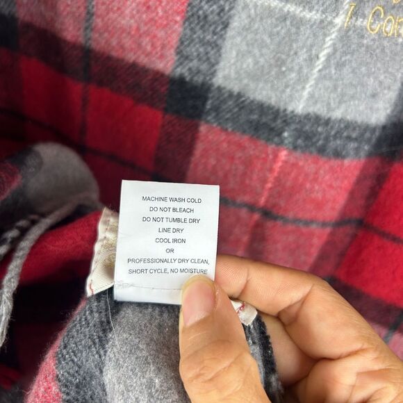 NIDO Notte Italian large throw blanket / scarf 54”x 62” fringed embroidered - Picture 5 of 5